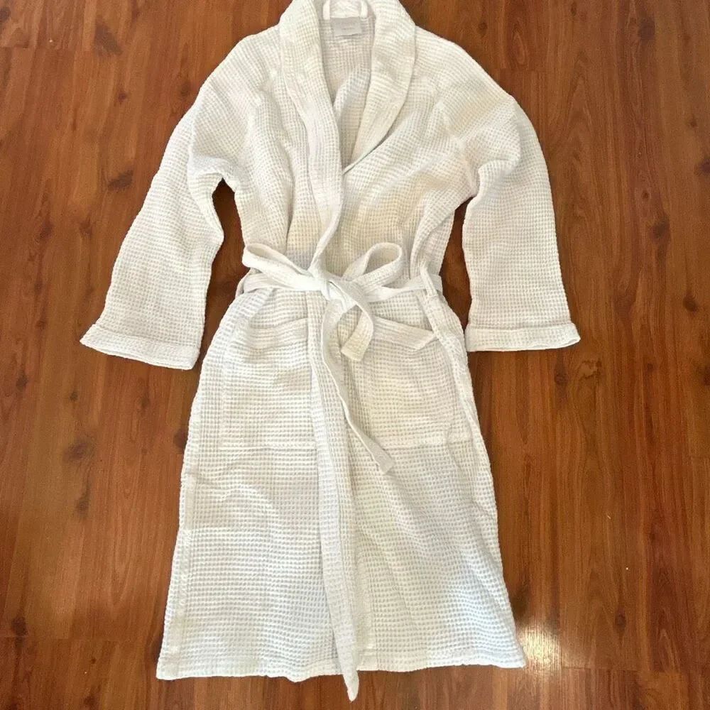 Signoria Firenze Luxury robe 100% cotton waffle fabric three-quarter length. Siz